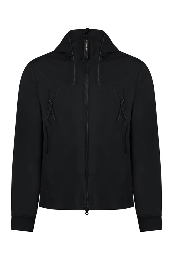 Technical fabric hooded jacket-0